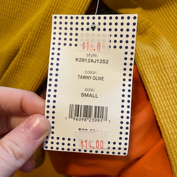 NWT Yellow Wrap Front Blouse - Picture 3 of 3